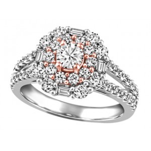 Bague dame or 2 tons, diamants Canadiens Fire&Ice (JVJ2663/30)